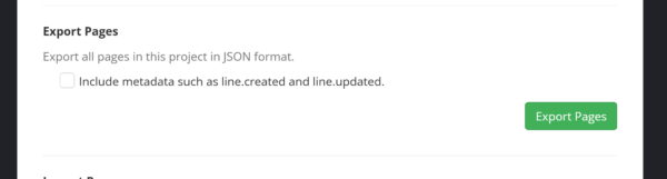 Cosense の Project Settings 画面のスクリーンショット。